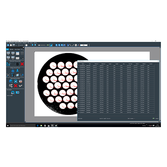 ViPlus software screenshot reporting metal component